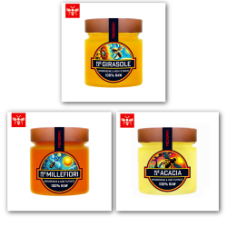 Confezioni di Miele - Acacia, Millefiori e Girasole 250g
